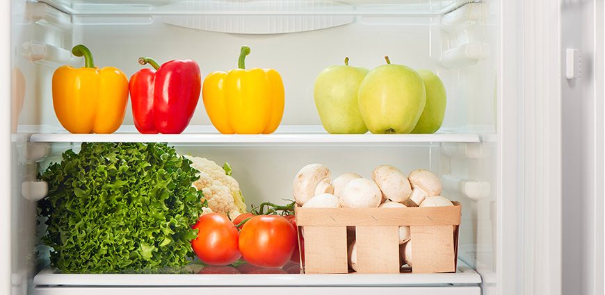 Vegetables in a refrigerator