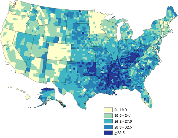 Percentage of Adults Who Are Physically Inactive